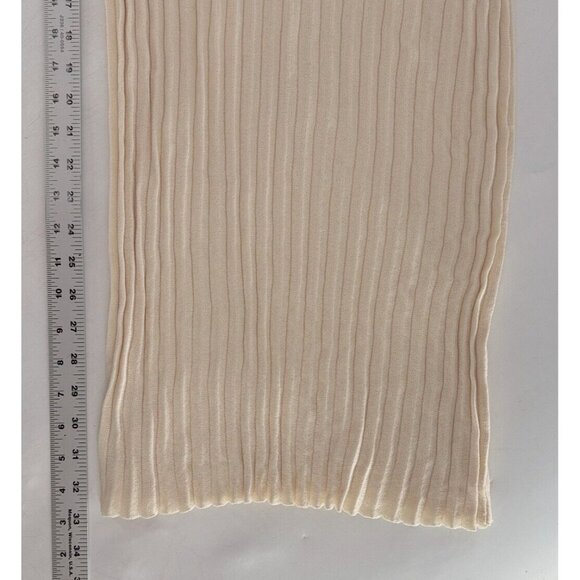 NWT Nasty Gal Ostmeal Knitted Pleated Wide Leg Trousers Elastic High Waist Sz 4 - Picture 11 of 11